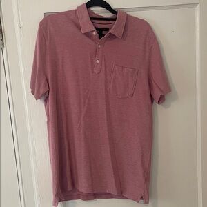 Banana Republic Men's Heathered Rose Polo with Chest Pocket